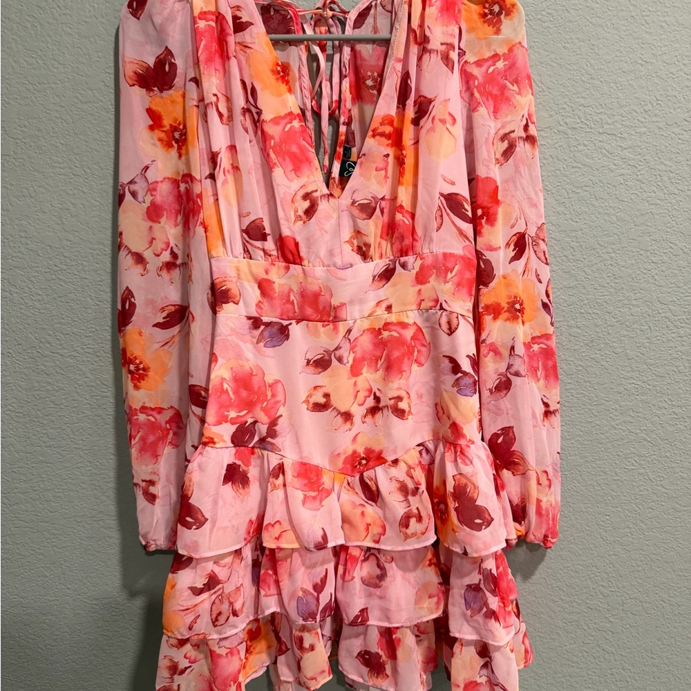 Windsor Floral Pink and Red Dress